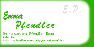 emma pfendler business card